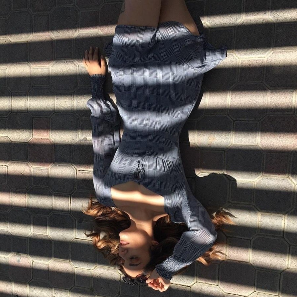 Black And Grey Pattern Dress
